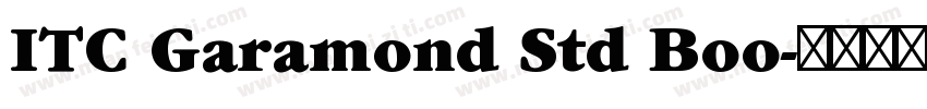 ITC Garamond Std Boo字体转换
